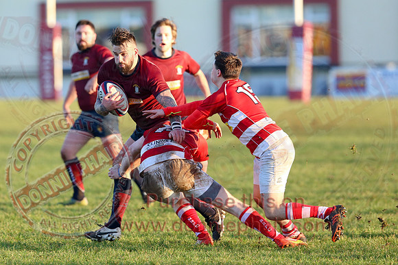 Enniskillen 1st XV (34) V Randalstown (8) in Towns Cup.