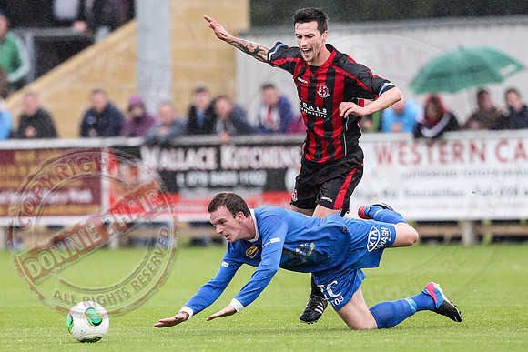 Ballinamallard United (1) V Crusaders (0) in Danske Irish Premier League.