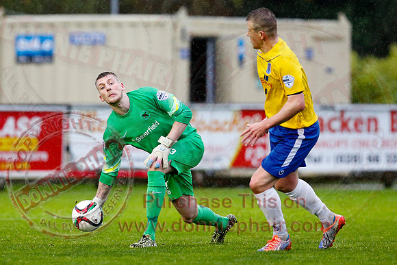 Ballinamallard (0) V Ballymena (1) in IFA Premiership.