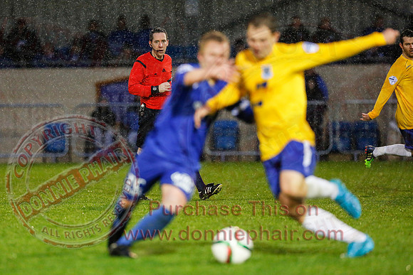 Ballinamallard (0) V Ballymena (1) in IFA Premiership.