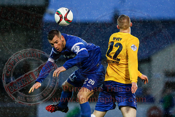 Ballinamallard (0) V Ballymena (1) in IFA Premiership.