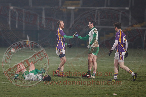 Derrygonnelly (0-7) V Ederney (0-6) in Senior GAA Football League Division 1A Final.