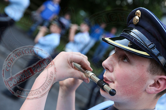 Newtownbutler Loyalist Parade and Protesters