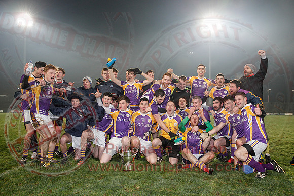 Derrygonnelly (0-7) V Ederney (0-6) in Senior GAA Football League Division 1A Final.