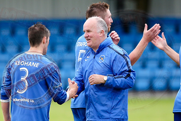 Ballinamallard United (1) V Crusaders (0) in Danske Irish Premier League.