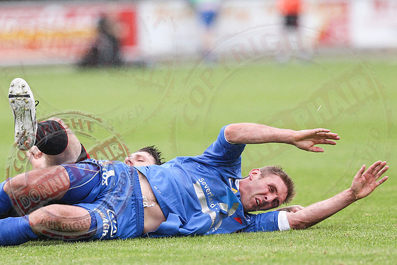 Ballinamallard United (1) V Crusaders (0) in Danske Irish Premier League.