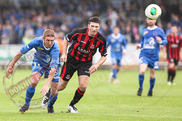 Ballinamallard United (1) V Crusaders (0) in Danske Irish Premier League.