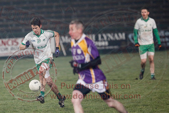 Derrygonnelly (0-7) V Ederney (0-6) in Senior GAA Football League Division 1A Final.