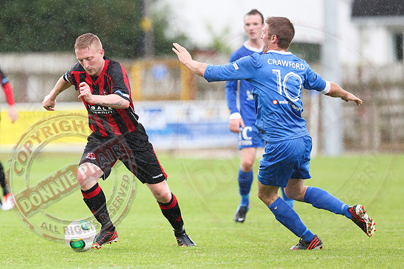 Ballinamallard United (1) V Crusaders (0) in Danske Irish Premier League.