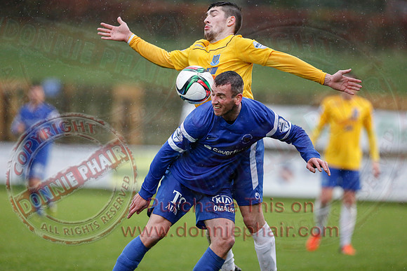 Ballinamallard (0) V Ballymena (1) in IFA Premiership.
