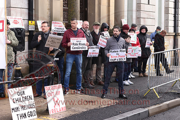 Independent Councillors Protest over Censorship outside Enniskillen Townhall-13