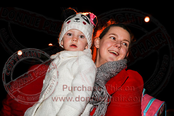 Christmas Lights being turned on in Donagh.