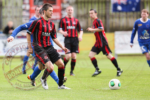 Ballinamallard United (1) V Crusaders (0) in Danske Irish Premier League.