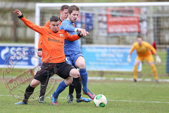 Ballinamallard United (0) V Glenavon (3) in The Irish Cup.
