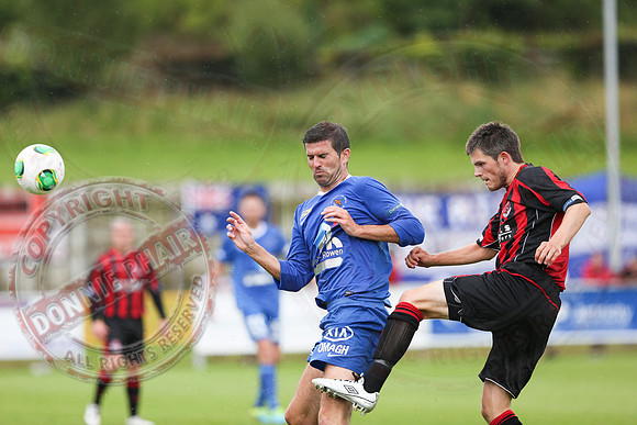 Ballinamallard United (1) V Crusaders (0) in Danske Irish Premier League.