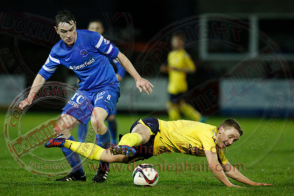 Ballinamallard United (1) V Dungannon Swifts (1) in Danske Bank Premier League.
