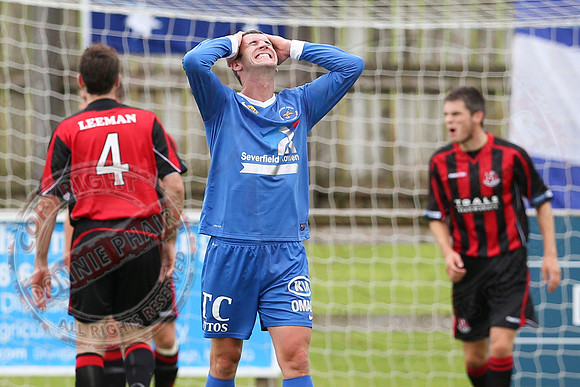 Ballinamallard United (1) V Crusaders (0) in Danske Irish Premier League.