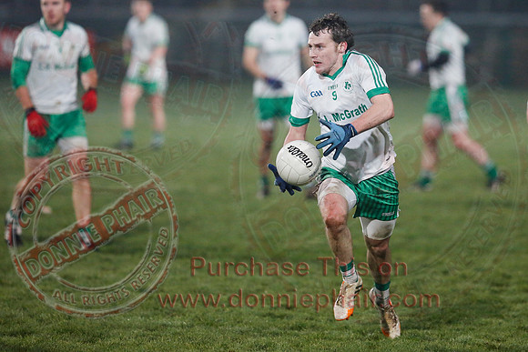 Derrygonnelly (0-7) V Ederney (0-6) in Senior GAA Football League Division 1A Final.