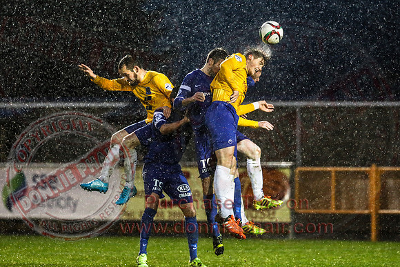 Ballinamallard (0) V Ballymena (1) in IFA Premiership.