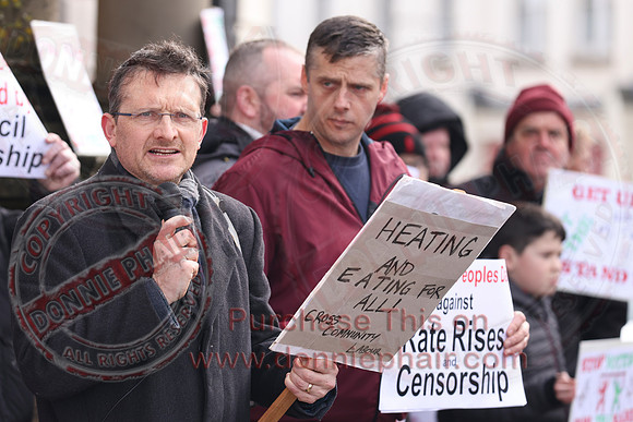 Independent Councillors Protest over Censorship outside Enniskillen Townhall-17