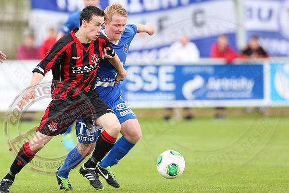 Ballinamallard United (1) V Crusaders (0) in Danske Irish Premier League.