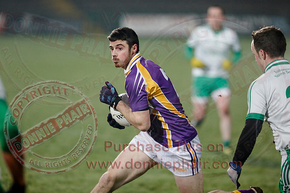 Derrygonnelly (0-7) V Ederney (0-6) in Senior GAA Football League Division 1A Final.