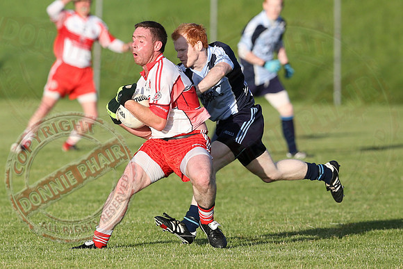St. Pats, Donagh (1-17) V Belcoo (0-14) in Senior GAA Football League Division One.