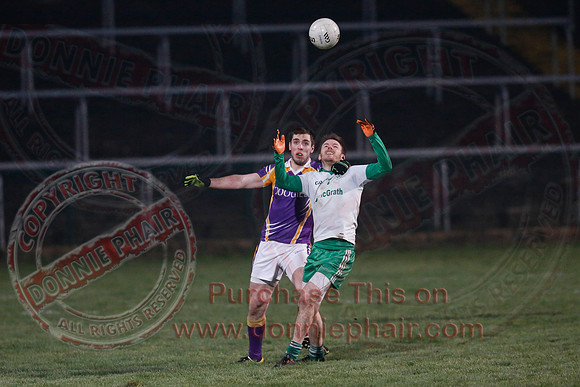 Derrygonnelly (0-7) V Ederney (0-6) in Senior GAA Football League Division 1A Final.