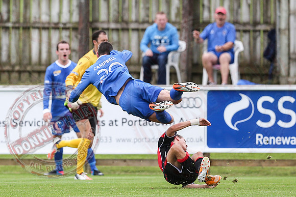 Ballinamallard United (1) V Crusaders (0) in Danske Irish Premier League.