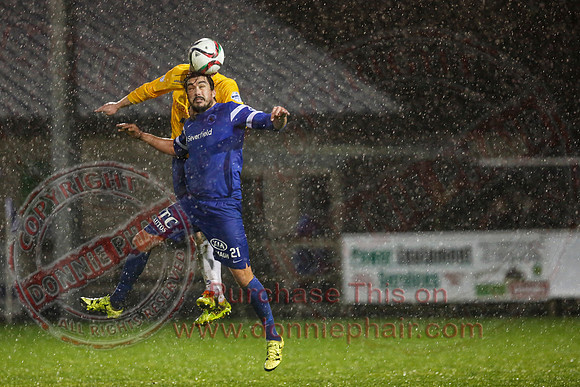 Ballinamallard (0) V Ballymena (1) in IFA Premiership.