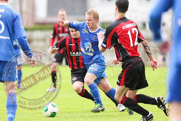 Ballinamallard United (1) V Crusaders (0) in Danske Irish Premier League.