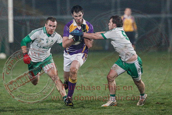 Derrygonnelly (0-7) V Ederney (0-6) in Senior GAA Football League Division 1A Final.