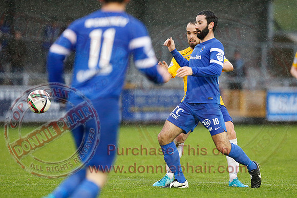 Ballinamallard (0) V Ballymena (1) in IFA Premiership.