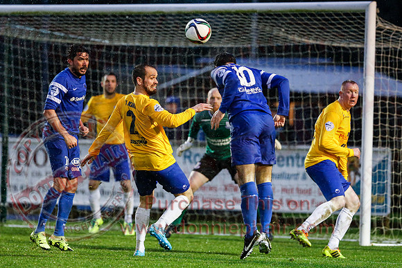 Ballinamallard (0) V Ballymena (1) in IFA Premiership.