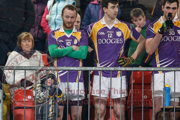 Derrygonnelly (0-7) V Ederney (0-6) in Senior GAA Football League Division 1A Final.