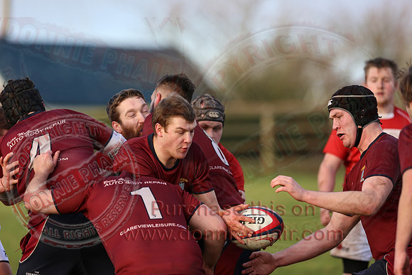 Enniskillen 1st XV (34) V Randalstown (8) in Towns Cup.