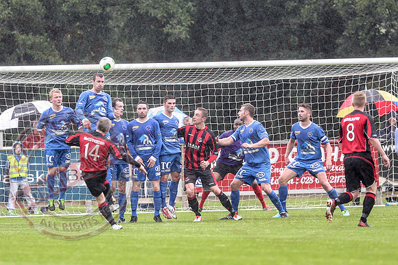 Ballinamallard United (1) V Crusaders (0) in Danske Irish Premier League.