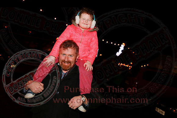 Christmas Lights being turned on in Donagh.