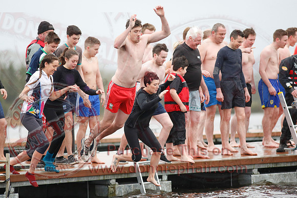 New Years Day Charity Swim at Galloon Island, Newtownbutler.