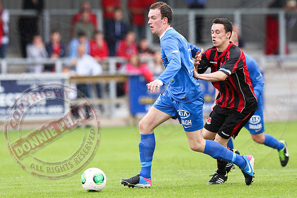 Ballinamallard United (1) V Crusaders (0) in Danske Irish Premier League.