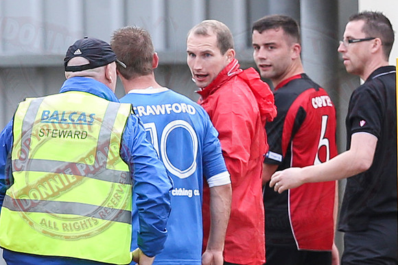 Ballinamallard United (1) V Crusaders (0) in Danske Irish Premier League.
