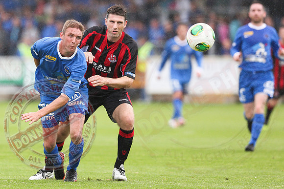 Ballinamallard United (1) V Crusaders (0) in Danske Irish Premier League.