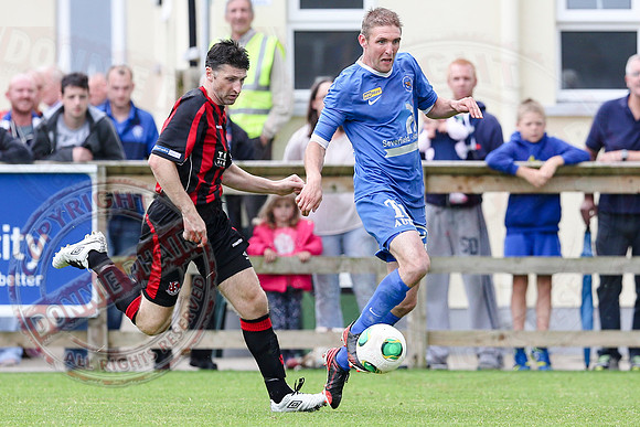 Ballinamallard United (1) V Crusaders (0) in Danske Irish Premier League.