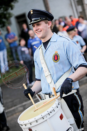Newtownbutler Loyalist Parade and Protesters