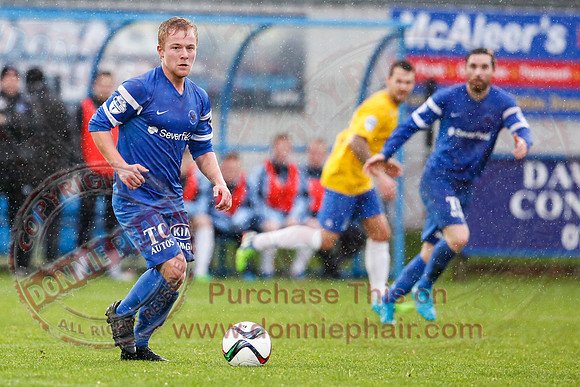 Ballinamallard (0) V Ballymena (1) in IFA Premiership.