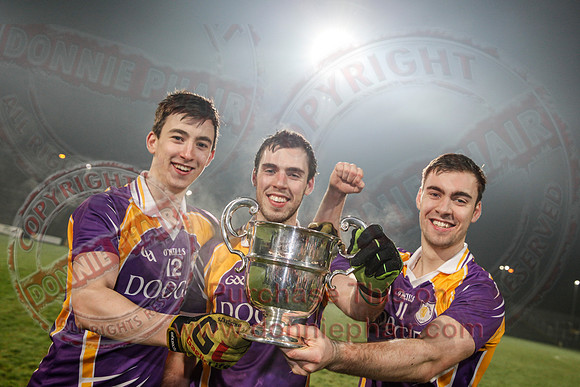 Derrygonnelly (0-7) V Ederney (0-6) in Senior GAA Football League Division 1A Final.