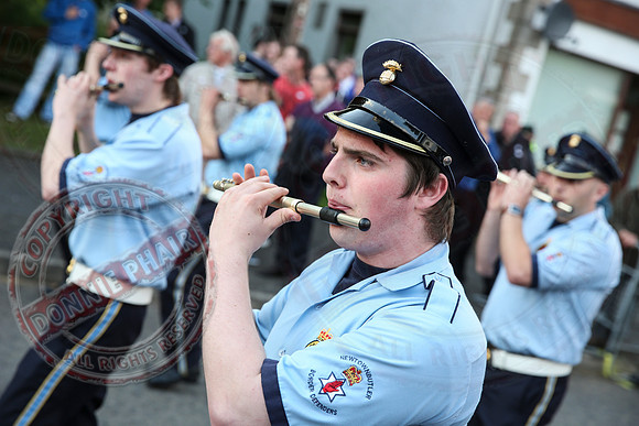 Newtownbutler Loyalist Parade and Protesters