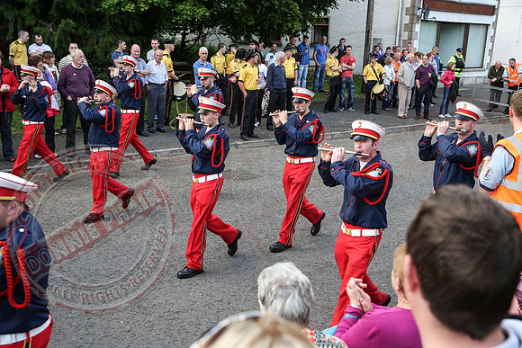 Newtownbutler Loyalist Parade and Protesters