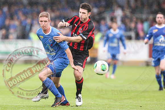 Ballinamallard United (1) V Crusaders (0) in Danske Irish Premier League.