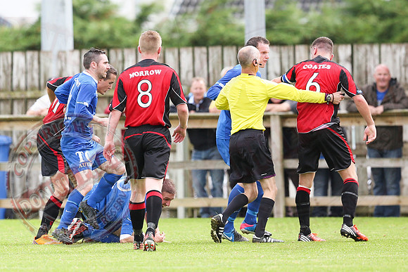 Ballinamallard United (1) V Crusaders (0) in Danske Irish Premier League.